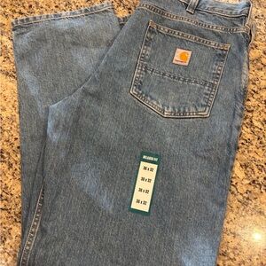 Carhartt Men's Relaxed Fit Medium Blue Denim Jeans